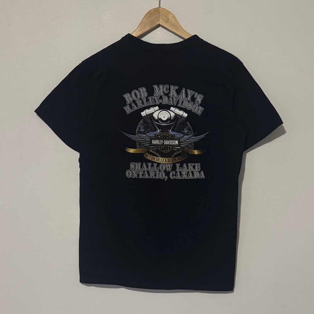 Vintage Harley Davidson T-Shirt / Bob McKays Shallow Lake / Year 2000